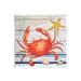 Stupell Industries Nautical Striped Crab Sea Life Wall Plaque Art By ND Art in Red | 12 H x 12 W x 0.5 D in | Wayfair at-883_wd_12x12