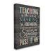 Stupell Industries Teaching Is Sharing Knowledge Rustic Floater Canvas Wall Art By Jo Moulton Canvas/Metal | 40 H x 30 W x 1.5 D in | Wayfair