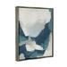 Stupell Industries Brushed Abstract Blue & Beige Floater Canvas Wall Art By June Erica Vess in Blue/Gray/White | 31 H x 25 W x 1.7 D in | Wayfair