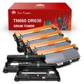 (6 Pack)Compatible 4-Pack TN-660 TN660 Toner Cartridge + 2-Pack DR-630 DR630 Drum Unit Used for Brother HL-L2340DW L2380DW L2340DWR DCP-L2500D L2540DNR MFC-L2720DW L2700DW Printer by Toner Kingdom