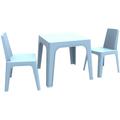 Julieta Chaise-Table Pour Enfants Intérieur, Extérieur Set 2+1 Bleu Ciel - Bleu Ciel - Garbar