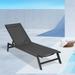 Merax Outdoor Chaise Lounge Chair,Five-Position Adjustable Aluminum Recliner