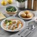 Stripe 12-Piece Porcelain Dinnerware Set