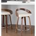 Carson Carrington Stavanger 24" Fixed-Height Counter Stool with Bent Wood Legs & Round Footrest (Set of 2)