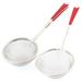 Household Stainless Steel Mesh Strainer Ladle Sifter 85mm Dia 3 Pcs