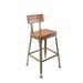 Brocha bar Stool, 30 seat height and Solid Metal frame with solid wood.