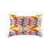 Canvello Handmade Decorative Ikat Pillow - 16" X 24" - Gray - 16" x 24"