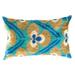 Canvello Luxury Decor Bohemian Pillow - 16'' X 24'' - light blue - navy blue - 16'' X 24''