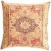 Canvello Decorative Velvet Throw Pillow - 20'' X 20'' - Beige- Rust - 20' X 20'