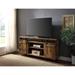 Farmhouse Style TV Stand with Sliding Barn Doors and 2 Compartments, Fits 60-Inch Flat Screen TVs