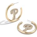 BaubleBar Philadelphia Phillies Hoops Earrings