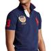 Polo By Ralph Lauren Shirts | $110 Ralph Lauren Polo Shirt Big Pony Us Flag Shield Crest Navy Blue, Sz Medium | Color: Blue | Size: M