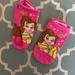 Disney Accessories | Girls Hot Pink Belle Disney Princess Socks | Color: Pink/Yellow | Size: Osg