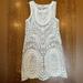 Free People Dresses | Free People Mesh Boho Mini Dress. Size Xs. | Color: White | Size: Xs