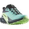 Trailrunningschuh SALOMON "SENSE RIDE 5 GORE-TEX W", Gr. 38,5, blau (aqua), Textil, Synthetik, mehrfarbig, sportlich, Schuhe, wasserdicht, Trailrunningschuhe