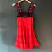 Free People Dresses | Free People Cotton Orange Embroidered Bright Summer Dress Size 8 | Color: Orange/Purple | Size: 8