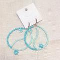 Free People Jewelry | Free People Among The Wildflowers Yin And Yang Light Blue / Blue Hoop Earrings | Color: Blue | Size: Os