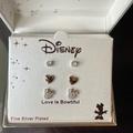 Disney Jewelry | Disney Silver Plated Earrings | Color: Gold/Silver | Size: Os