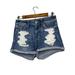 American Eagle Outfitters Shorts | American Eagle Outfitters Hi-Rise Shortie Jean Shorts Denim Distressed Stretchy | Color: Blue/White | Size: 4