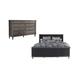 CDecor Home Furnishings Martinique French Gray 2-Piece Bedroom Set w/ Dresser Upholstered in Brown/Gray/Red | 62 H x 77.75 W x 90.25 D in | Wayfair