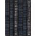 Black 92 x 7 x 0.5 in Area Rug - Joy Carpets Striped Machine Tufted Nylon Area Rug in Blue/Nylon | 92 H x 7 W x 0.5 D in | Wayfair 2135D-01