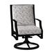 Woodard Seal Cove Swivel Patio Dining Chair w/ Cushion in Black | Wayfair 1X0472SB-92-22M