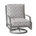 Woodard Seal Cove Swivel Patio Chair w/ Cushions Metal in Gray | Wayfair 1X0477-72-26T