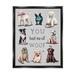 Stupell Industries You Had Me At Woof Playful Dogs Floater Canvas Wall Art By Elizabeth Tyndall Canvas in Gray | 31 H x 25 W x 1.7 D in | Wayfair