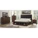 Loon Peak® 4-1_Sheldon Upholstery Storage Footboard Bench Panel Bedroom Set Upholstered in Brown | 90 W x 87.5 D in | Wayfair