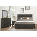 Red Barrel Studio® Enrika Farm-Charcoal Gray Okume Veneer Panel Bedroom Set 5&2 Wood in Brown/Gray | 5.5 H x 70.75 W x 67.75 D in | Wayfair