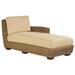 Woodard Saddleback 74" Long Single Chaise w/ Cushion in Brown | 32 H x 35 W x 74 D in | Outdoor Furniture | Wayfair S523041R-09H-MOC