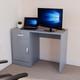 Home Discount - Hudson Computer Desk 1 Drawer 1 Door pc Workstation Shelves Storage Home Office Table, Grey