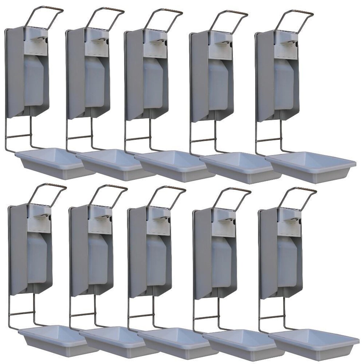 BodyProducts 10 Desinfektionsspender Alu 500 ml mit Abtropfschale - Leerflasche - Euronorm Image