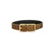 Saint Laurent Double Buckle Belt in Dark Land - Brown. Size 70 (also in ).