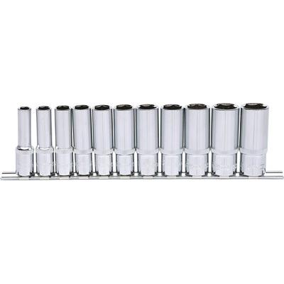 Ks Tools 3/8 CHROMEplus Sechskant-Stecknuss-Satz, lang, 11-tlg 8-19mm [Hersteller-Nr. 918.0611] Image
