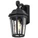 Nuvo Lighting 60129 - 1 Lamp 16" 120 volt Matte Black Clear Water Glass Outdoor Wall Lantern Fixture (EAST RIVER 1LT OUTDOOR LG WALL BLK (60-5946))