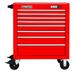 PROTO J553441-8RD 34"W Rolling Cabinet 8 Drawers, Gloss Red, 25-1/4"D x 41"H