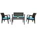 Alaska 4 Piece Seating Set with Cushions-Anthracite