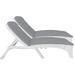 Roma Set of 2 Chaise Lounger w/cushion-White