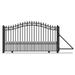 ALEKO St. Louis Style Iron Single Slide Driveway Gate 16' with Gate Opener - 16 ft x 6 ft