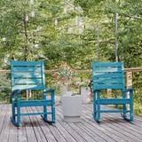 Set of 2 Classic Commercial Grade Outdoor All-Weather Rocking Chairs
