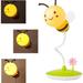 Cute Bumblebee LED Desk Lamp Touch Control Dimming 3 Brightness and 360°Flexible Gooseneck Eye-Care USB Rechargeable