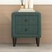 Upholstered Wooden Nightstand with 2 Drawers,Fully Assembled Except Legs and Handles