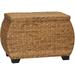 HOUSEHOLD ESSENTIALS Large Curved Wicker Storage Chest with Liner Water Hyacinth