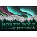 North Pole Alaska Mountains and Northern Lights (16x24 Giclee Gallery Art Print Vivid Textured Wall Decor)