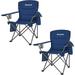 KingCamp Oversized Camping Chairs 2 Pack Padded Compact Folding Portable Chair 300 lbs Blue