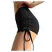 Summer Clearance! Zpanxa Womens Yoga Shorts Wrinkled High Waist Hip Stretch Running Yoga Shorts Biker Shorts Flowy Wotkout Athletic Compression Shorts Black M