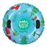 NUOLUX 94cm PVC Kids Snow Tube Inflatable Round Snow Sled with Handles for Skiing Skating Snow Games