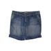 Joe's Jeans Denim Shorts - Mid/Reg Rise: Blue Bottoms - Women's Size 27 - Dark Wash