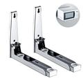 QUSENLON 2 Microwave Oven Wall Brackets Stainless Steel L-shaped Wall Bracket Microwave Oven Stretch Can Hold 50 Kg